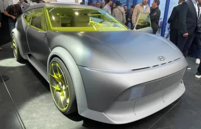 Munich Motor Show: The Hyundai Concept Three offers a glimpse of an upcoming electric hatchback.