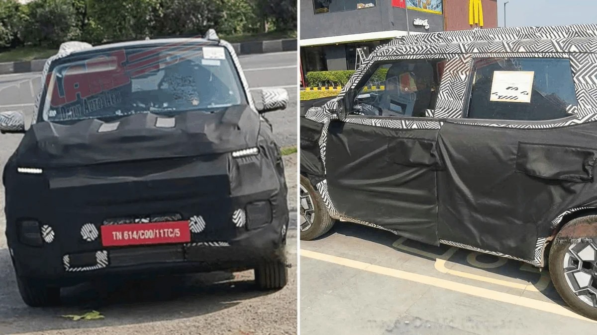 Hyundai HE1i Compact EV spotted testing on Indian roads.