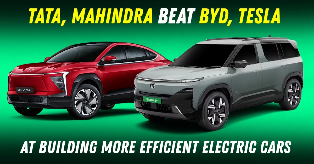 Tata Motors and Mahindra have emerged as leaders in global EV efficiency rankings, surpassing Tesla and BYD.